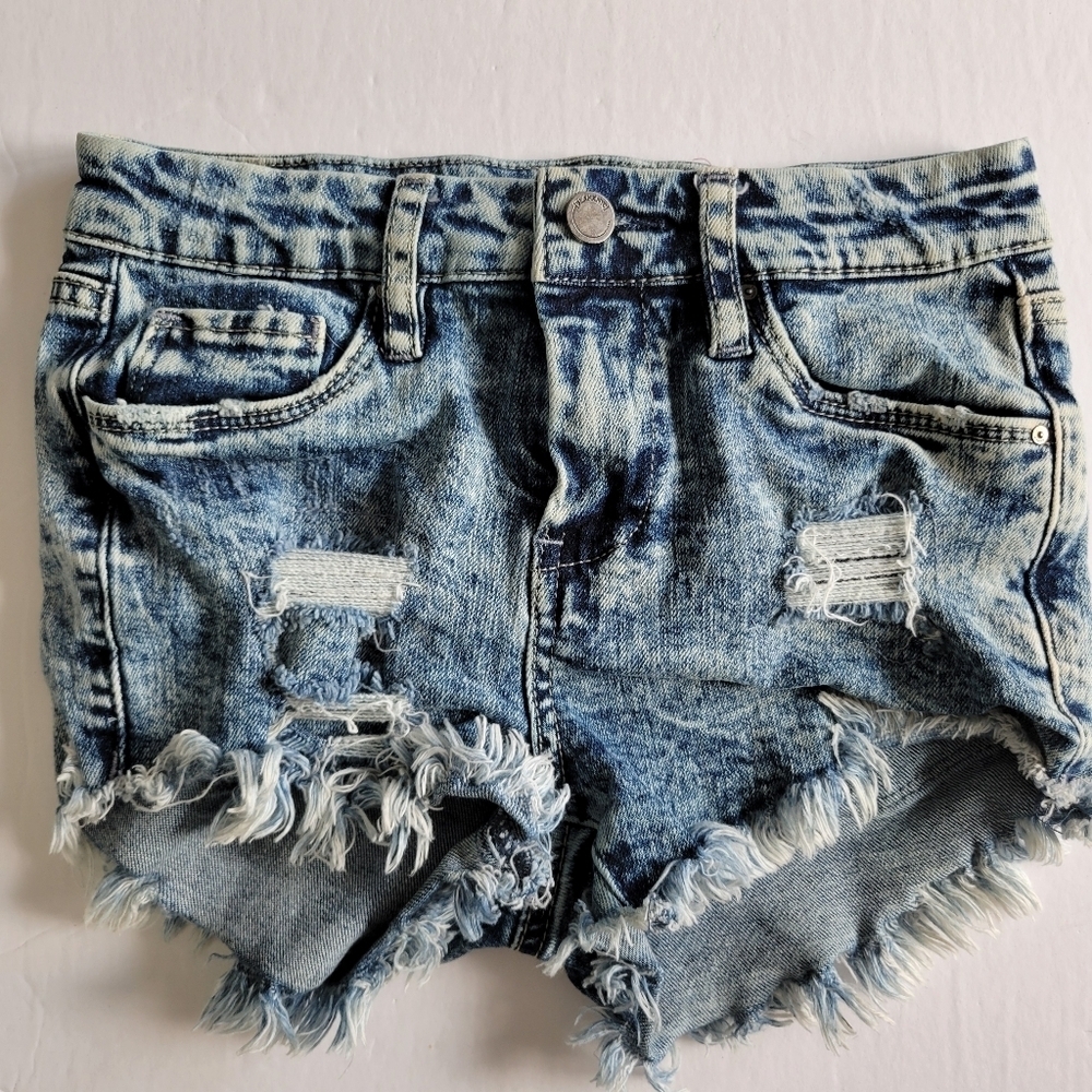 Blank NYC Minilenox High Rise Denim Shorts.